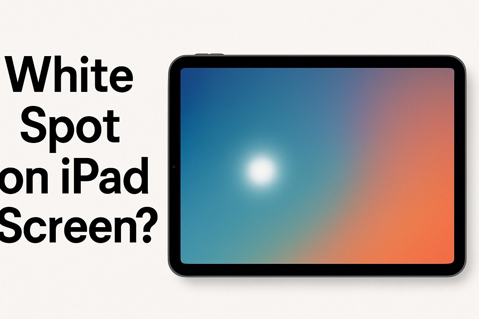 white spot on ipad screen
